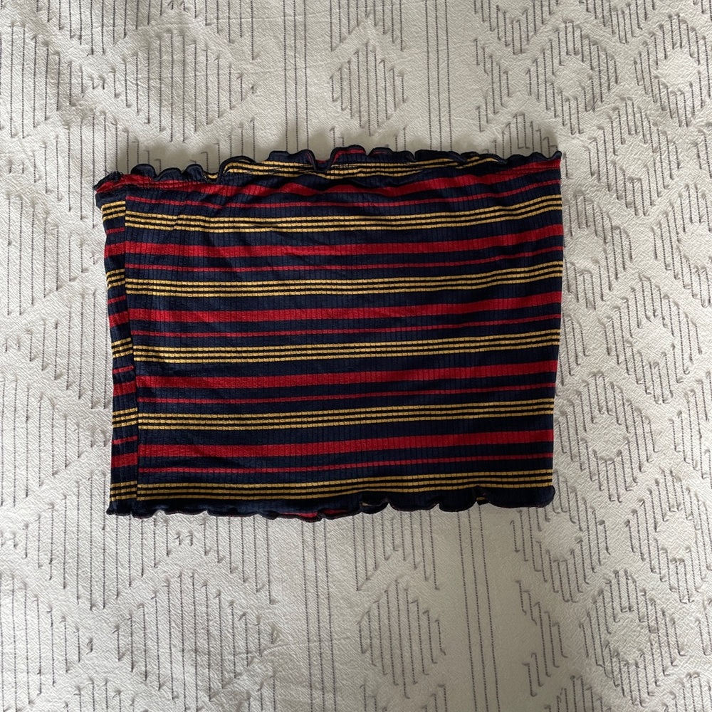 Colorful Strapless Top